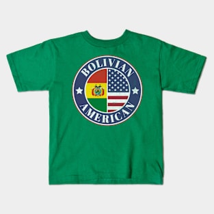 Proud Bolivian-American Badge - Bolivia Flag Kids T-Shirt